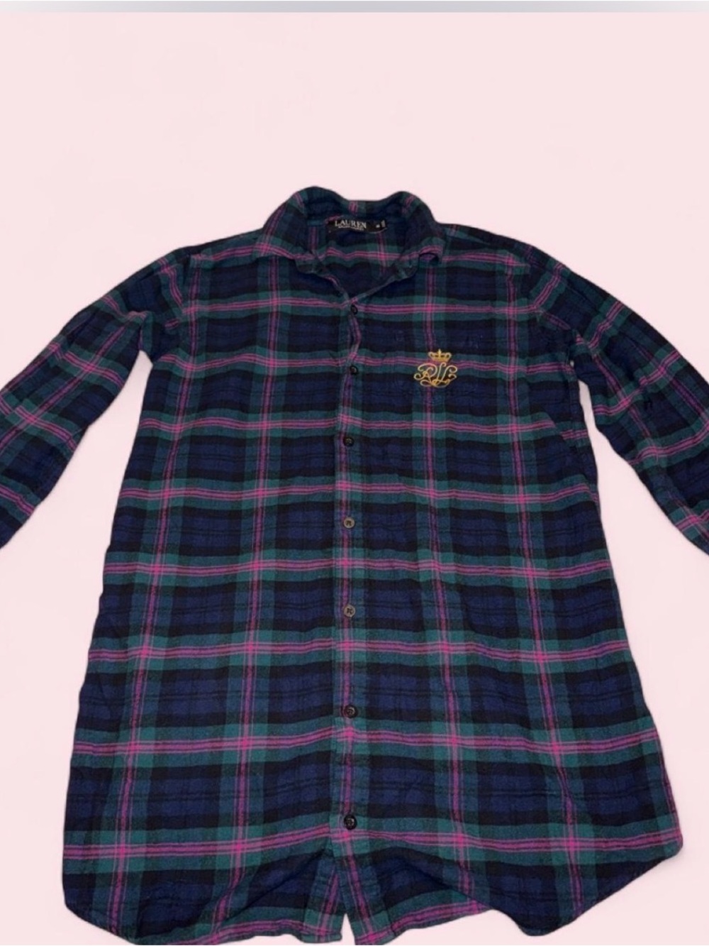 Lauren Ralph Lauren Women's Flannel Pajama / Sleep Shirt,